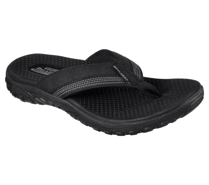 Skechers Herr Svarta Flip Flop - Relaxed Fit: Reggae - Cobano - Sverige (TOWLQ-4269)